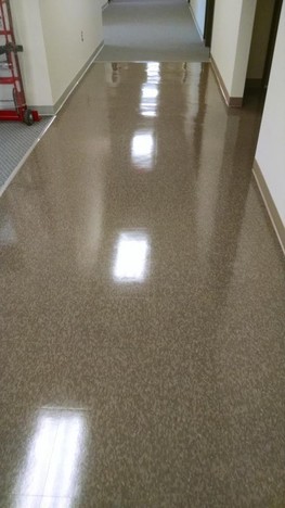 After Floor Stripping & Refinishing at Victory Packaging in Livonia, MI